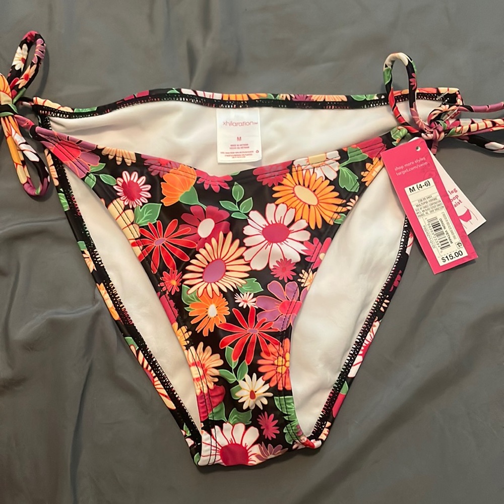 Xhilaration floral bikini bottoms size m (sold at target)